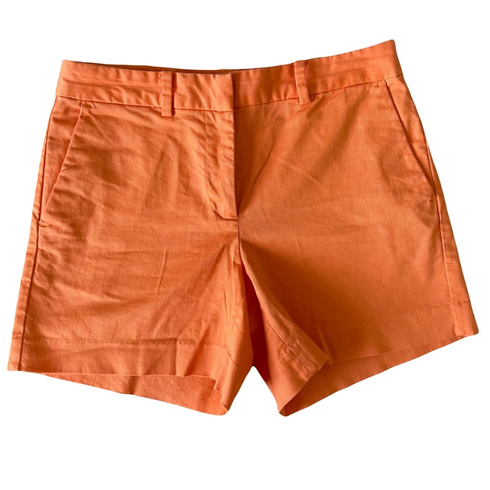 MICHAEL KORS MK Women's Orange Chino Casual Shorts Flat Front Mid-rise Size 2